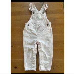Vintage OSH'KOSH B'GOSH Toddler Girls Pink Long Overalls - 12 months